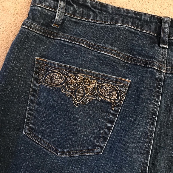 Cosmopolitan Denim Blue Jeans Womens Size 14 Straight Leg Super Stretch - Picture 12 of 13